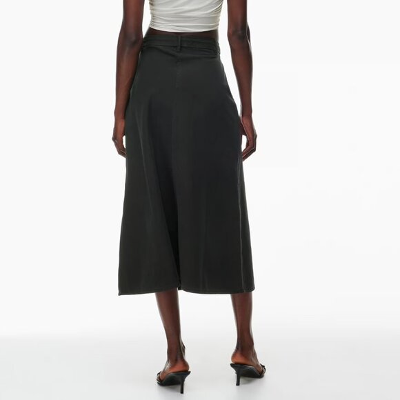 Aritzia Wilfred Charm Skirt Black High Waisted A Line Midi/ Maxi - Picture 3 of 11